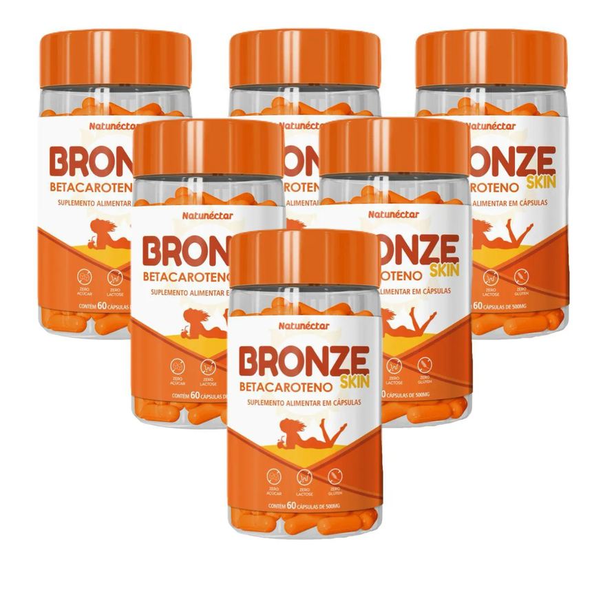 Natunéctar 6x Bronze Skin- Betacaroteno- 60 Cápsulas 500mg