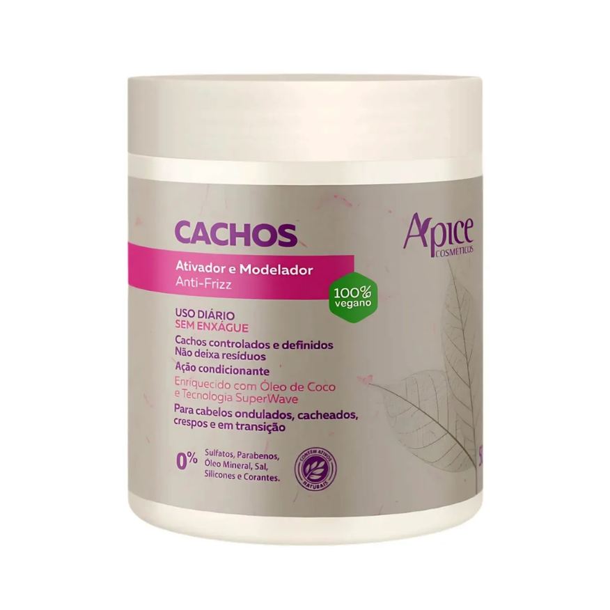Apice Ativador e Modelador Anti-frizz Ápice Cachos 500g