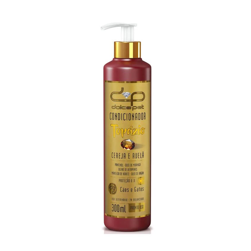Dolce Kit Pet Shampoo Clareador Tonalizante + Condicionador Topázio + Deo Colônias Cereja e Avelã Cães e Gatos
