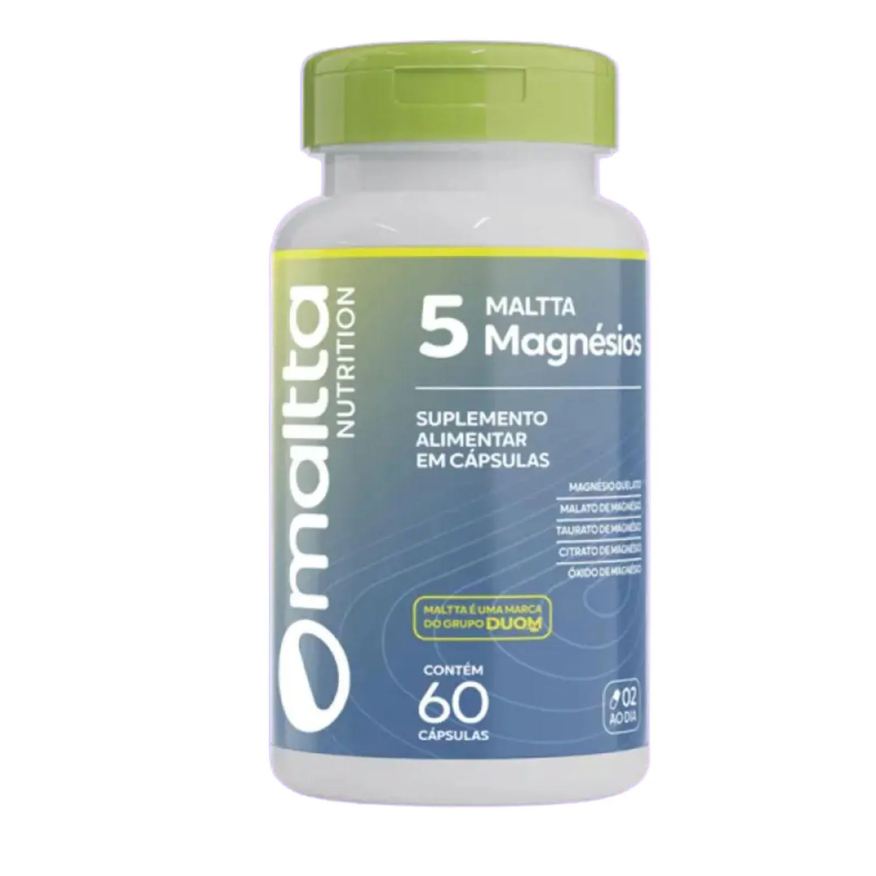 Maltta Nutrition Suplemento Alimentar Magnésio 5 Tipos com 60 Cápsulas
