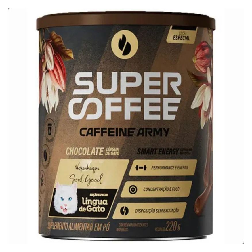 Caffeine Army Café Super Coffee 3.0 Classic Size 220g Chocolate Lingua DE Gato