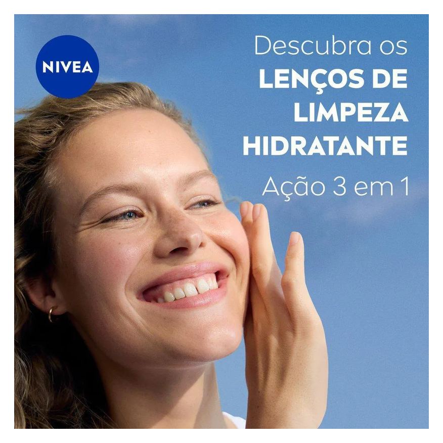 Nivea Lenços de Limpeza Facial Ação Hidratante 3 em 1 25Un