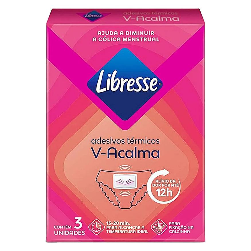 Libresse Adesivo Térmico para Cólica V-Acalma 3 Unidades