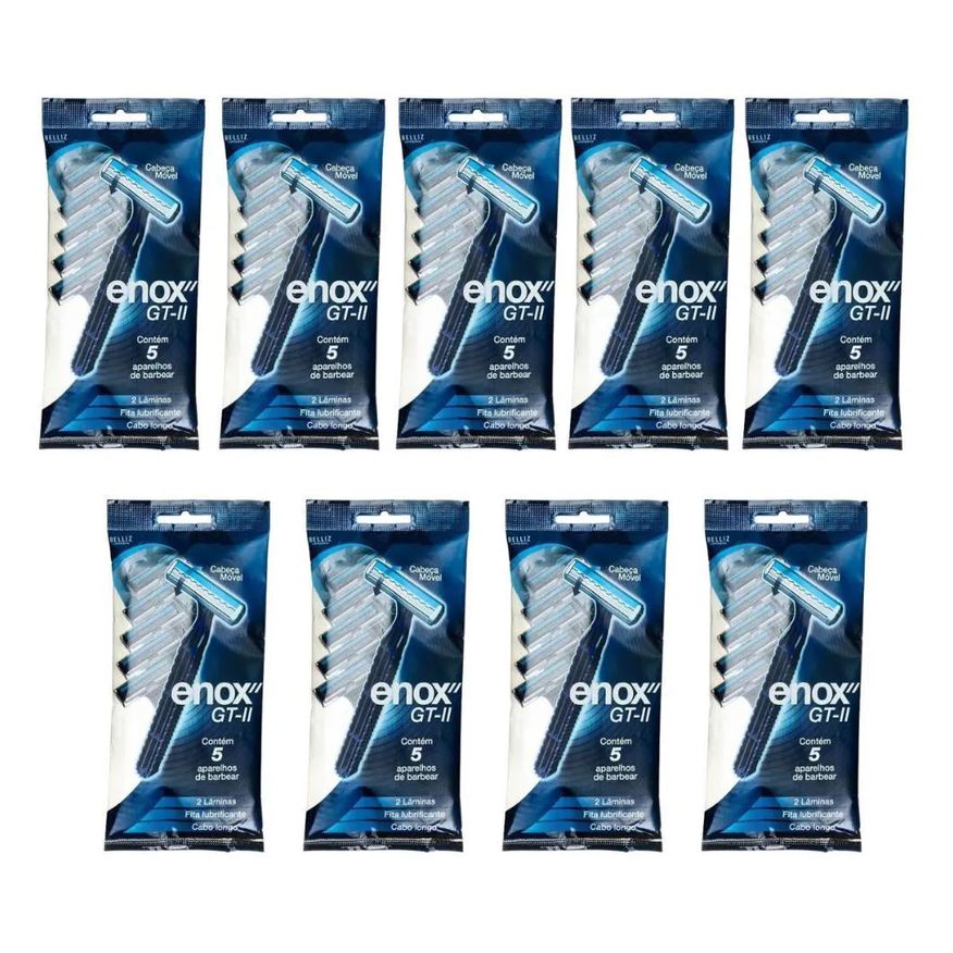 Enox Kit Aparelho de Barbear Descartável Gt-2 Cód.1758 C/9