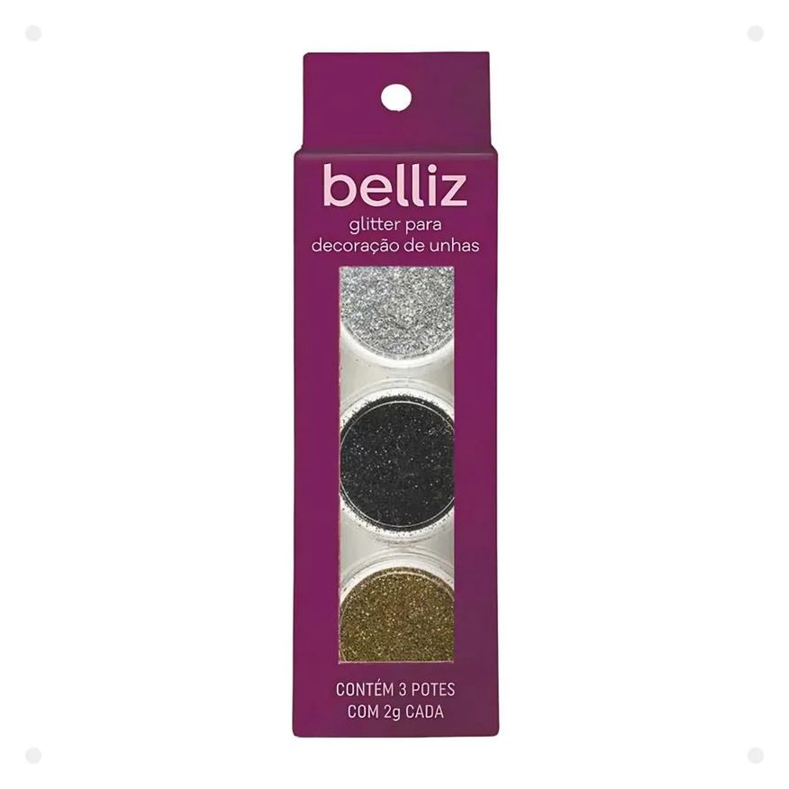 Belliz Glitter para Decoração de Unhas Classic Cód. 1828