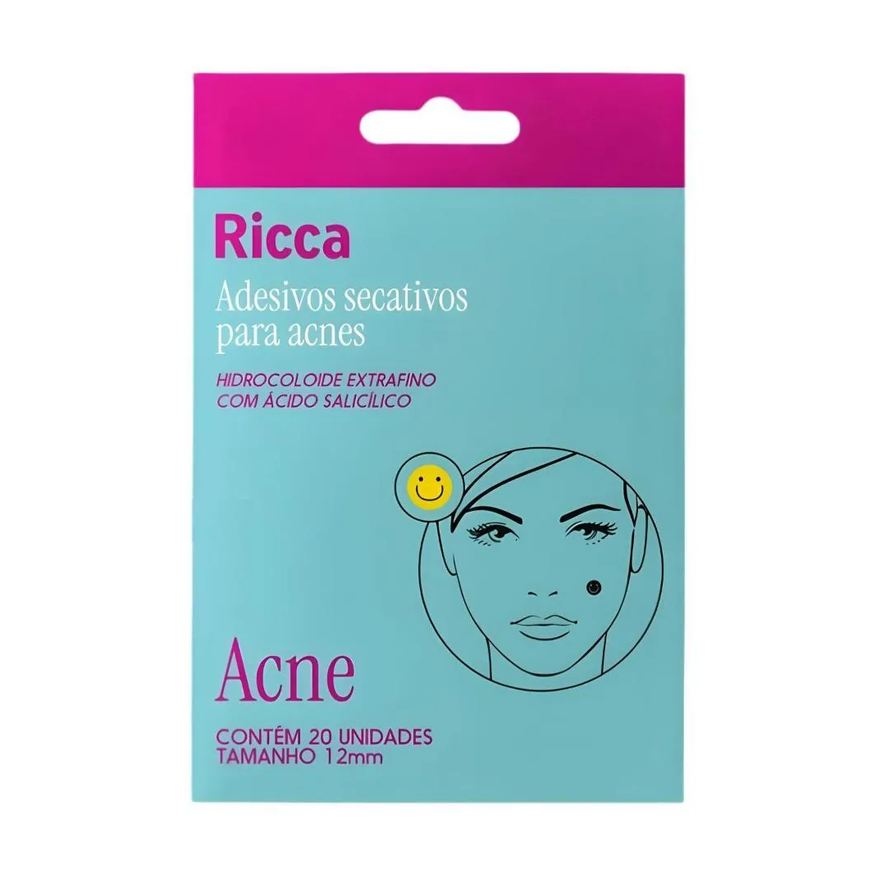 Ricca Adesivos Secativos para Acnes Smile com 20 Unidades Cód. 3869