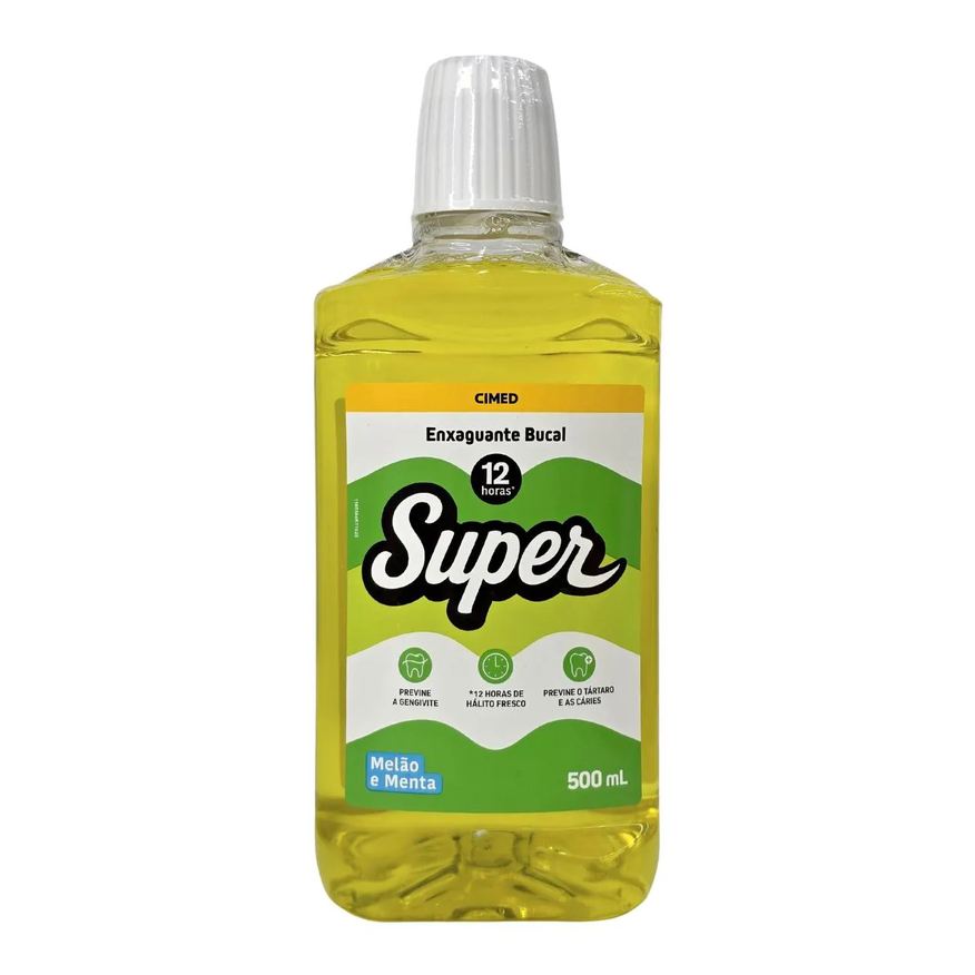 Cimed Enxaguante Bucal com Flúor Melão e Menta Super 500ml