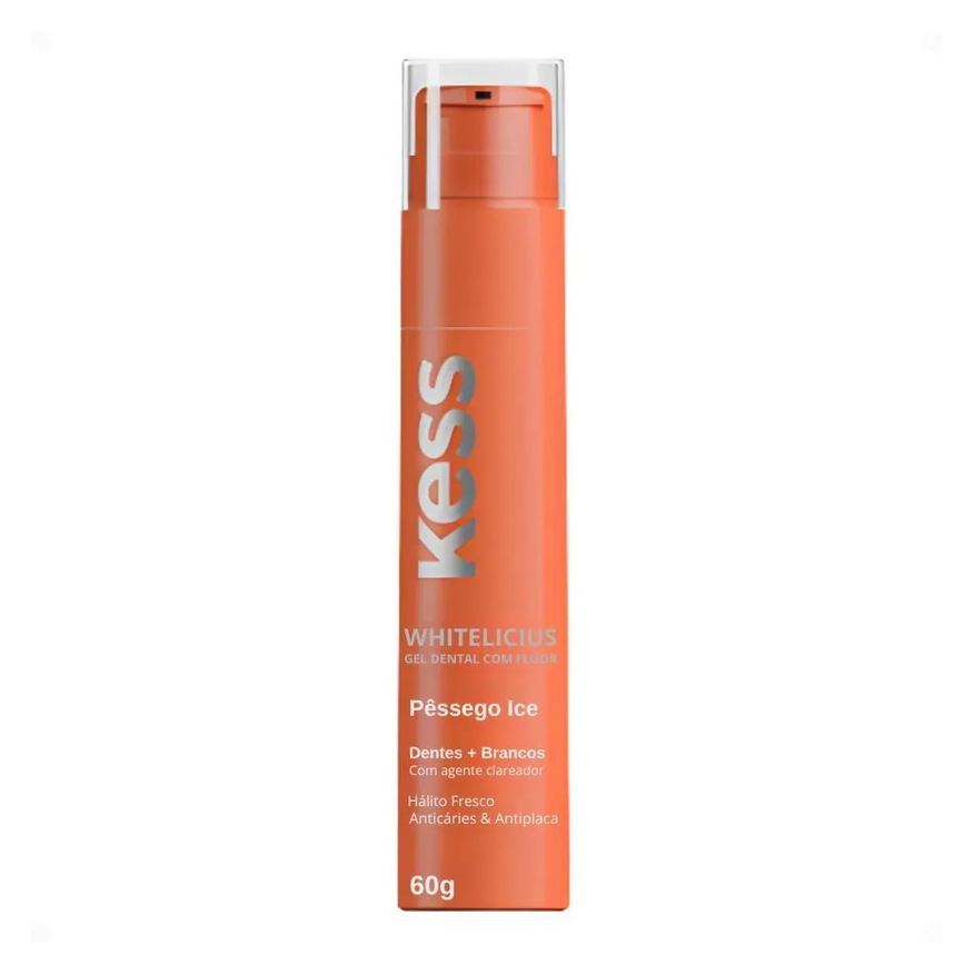 Kess Gel Dental Whitelicious Dentes Mais Brancos Pêssego Ice 60g