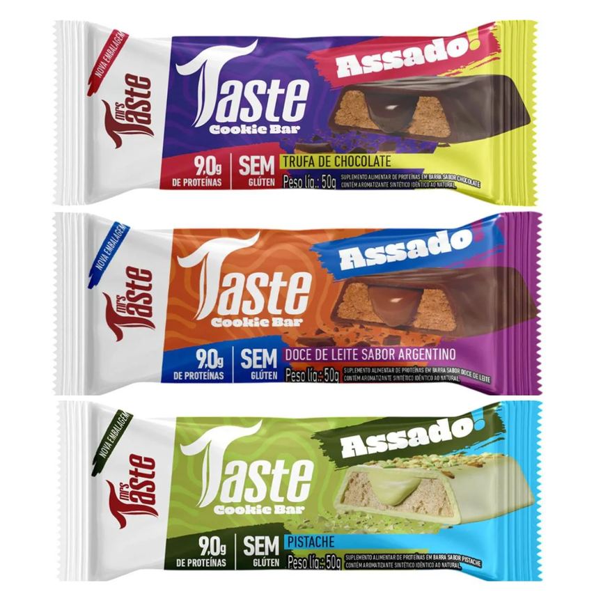Mrs Taste Kit 3 Barra de Proteina Trufa de Choco Doce de Leite e Pistache