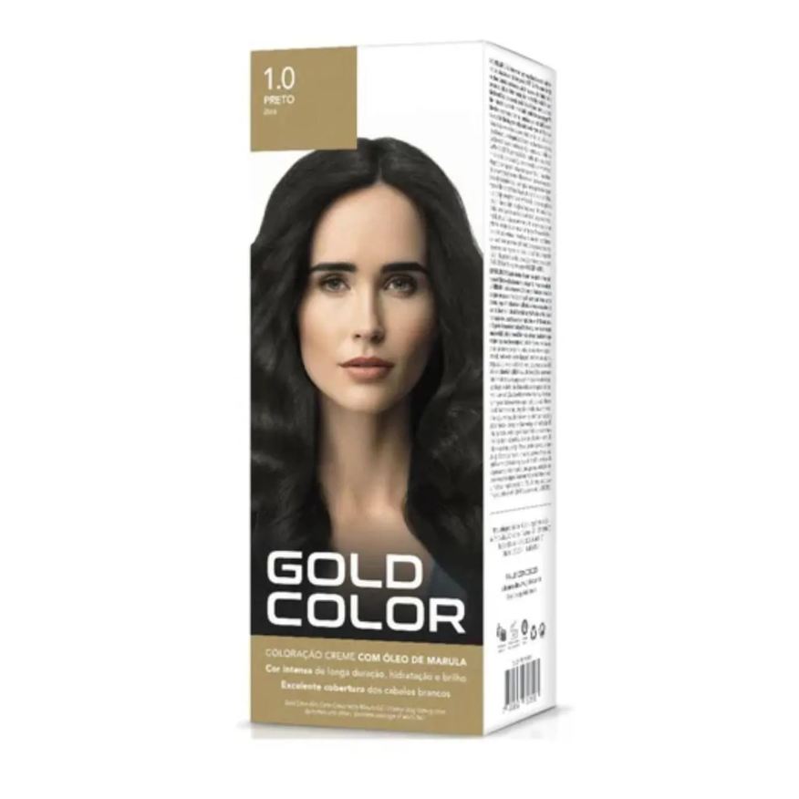 Gold Color Tintura Capilar 1.0 Preto Coloração