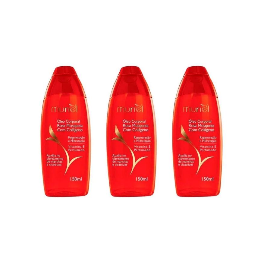 Muriel Oleo Corporal 150ml Rosa Mosqueta - Kit C/3Un