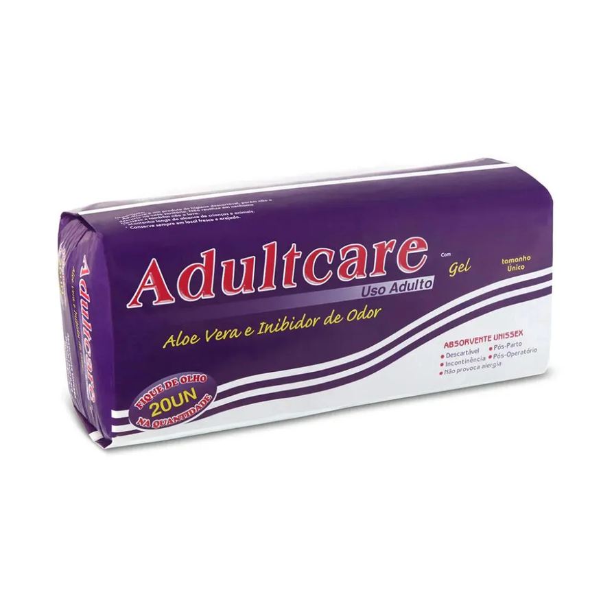 Adultcare Absorvente Geriatrico Pacote C/20 Unidades - Kit 4 Pacotes
