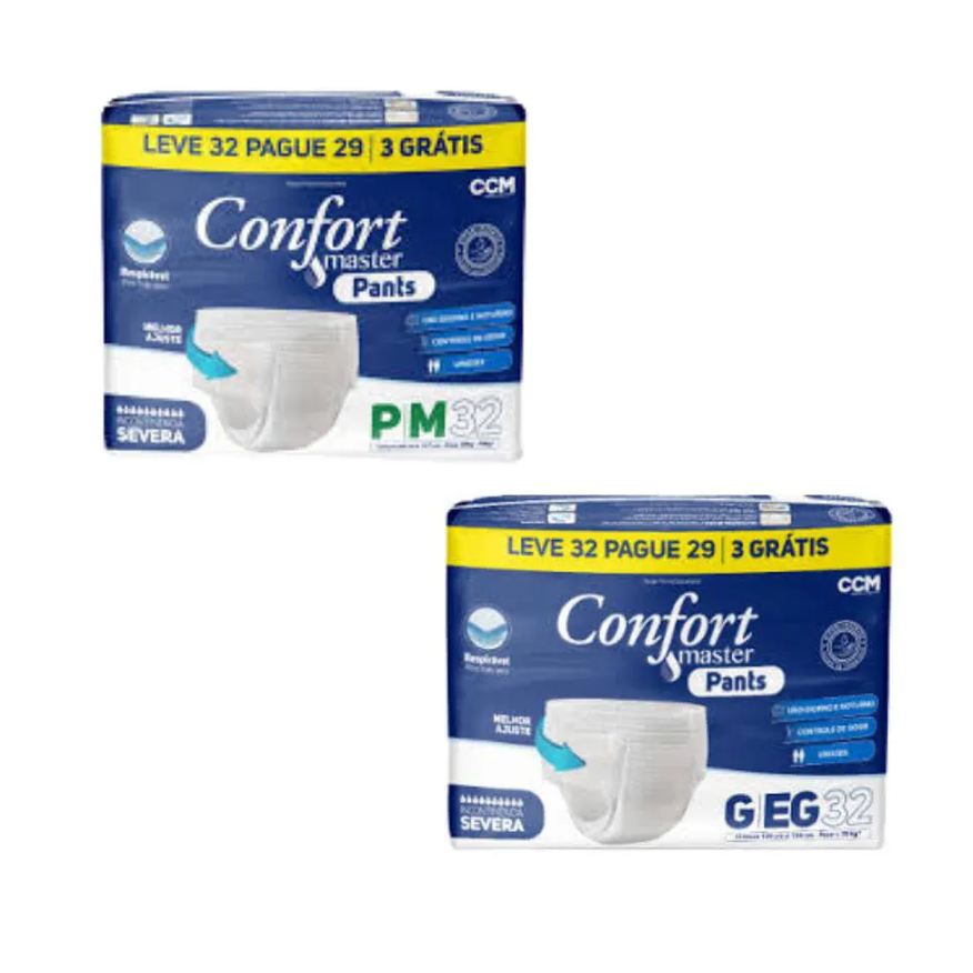 Confort Master Fralda Pants Economico P/M com 32 Unidades