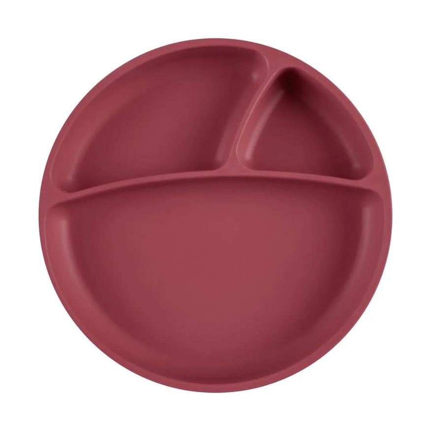 Minikoioi Prato Infantil de Silicone com Divisórias e Sucção Portions Velvet Rose