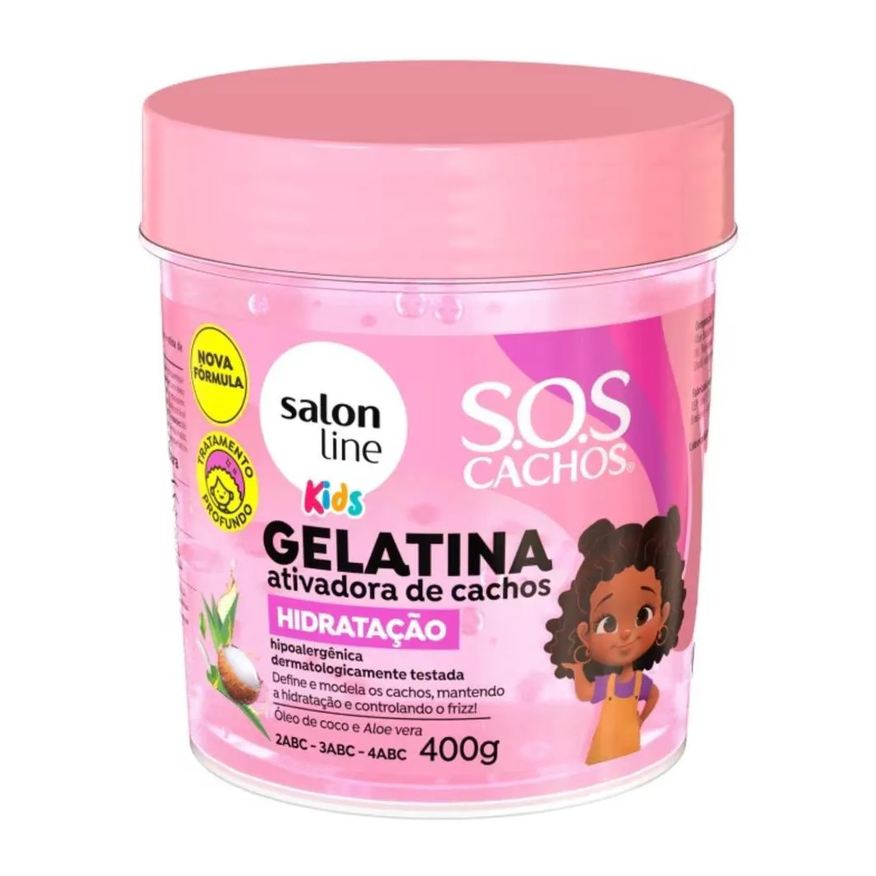 Salon Line Gelatina Hidratação Sos Cachos Kids 400g