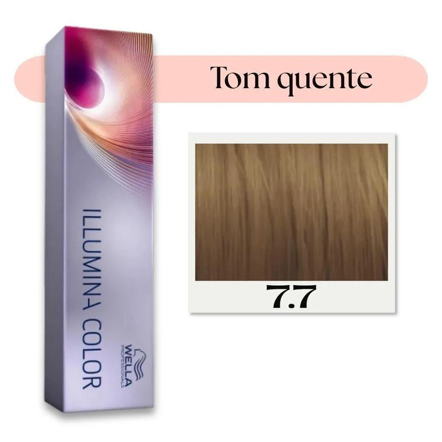 Wella Professionals Illumina Color 7.7 Louro Médio Marrom - Coloração 60ml