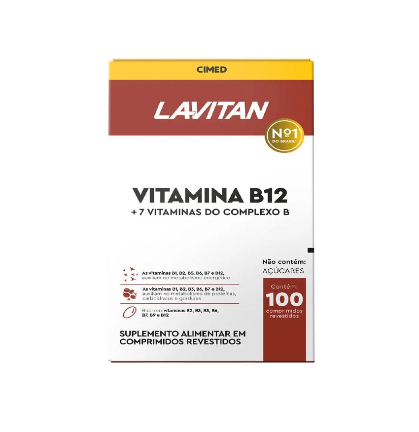 Cimed Lavitan Vitamina B12 + Complexo B com 100 Cpr