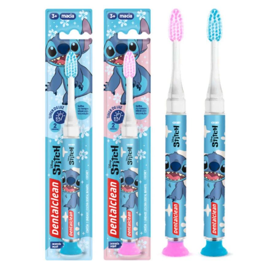 Dentalclean Escova de Dente Infantil Stitch Timer Light
