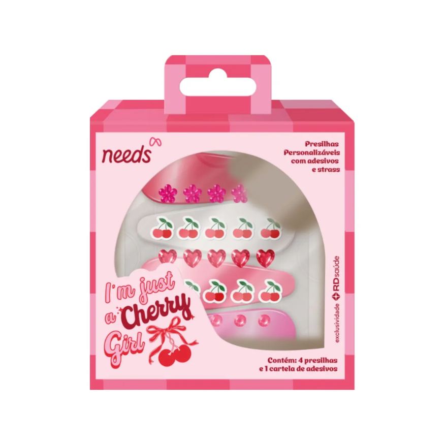 Needs Kit de Tic Tac Cherry com Adesivos e Strass