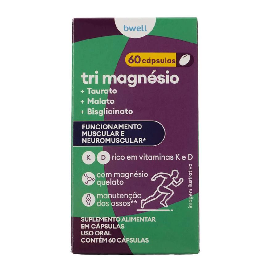 Magnésio Tri Bwell 60 cápsulas