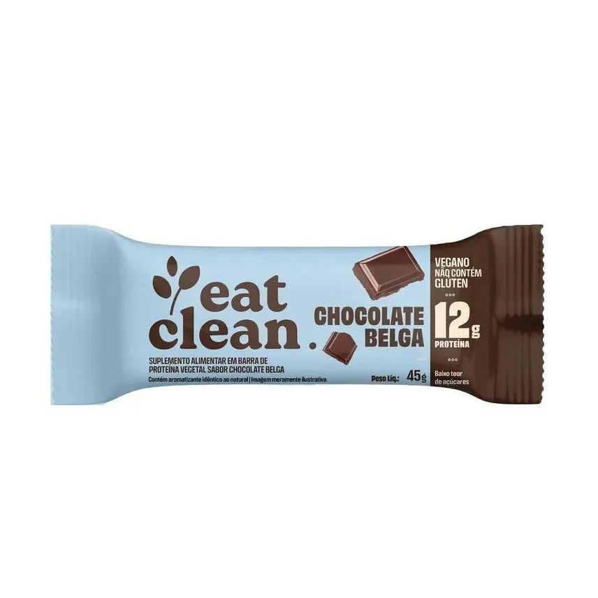 Eat Clean Barrinha de Proteina (45g) - Vencimento 04/05/2026 - Sabor: Chocolate Belga