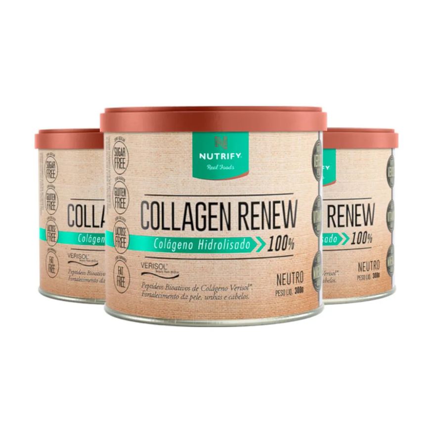 Nutrify Kit 3 Collagen Renew Colágeno Hidrolisado Neutro 300g