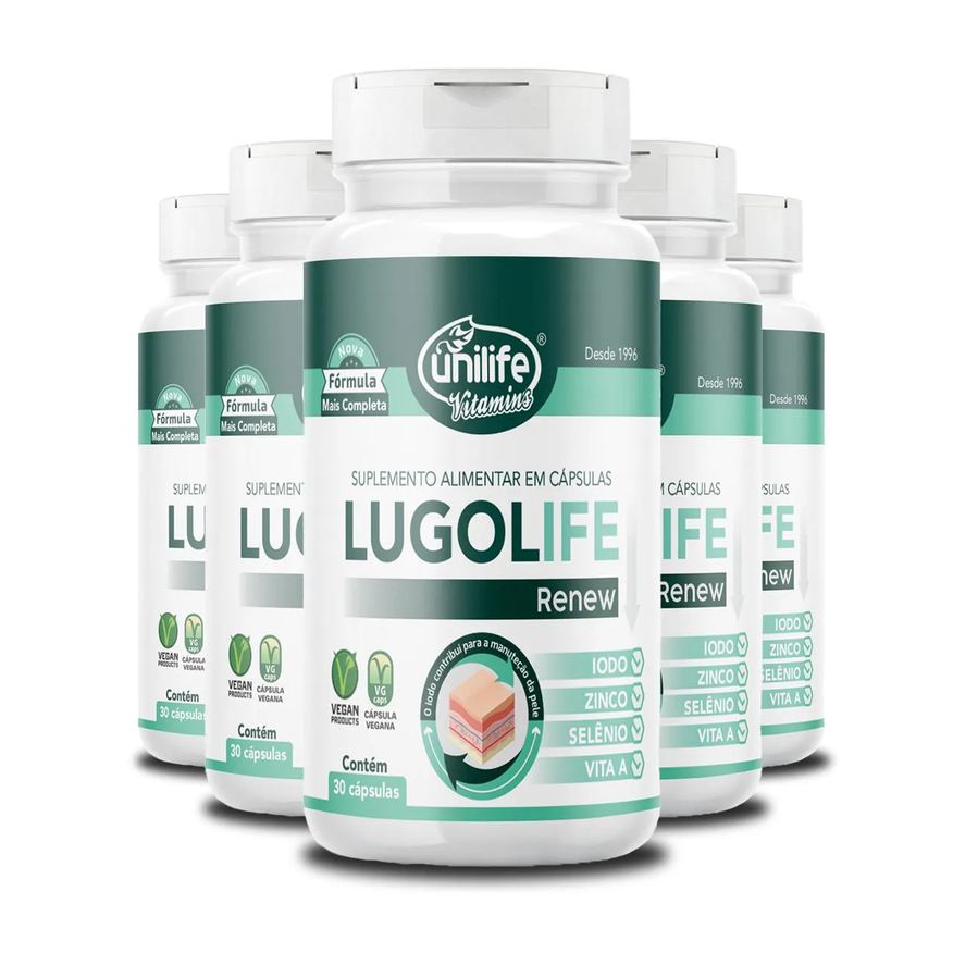 Unilife Kit 5 Lugolife Renew 30 Cápsulas