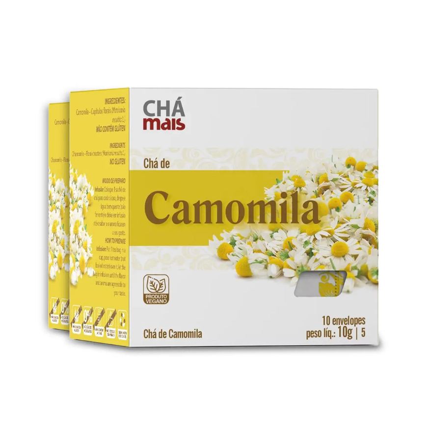 Clinic Mais Kit 2 Chá Camomila Chámais 10 Sachês 10g