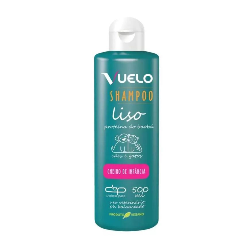 Liso Shampoo Cheiro de Infância Vuelo para Cães e Gatos 500ml