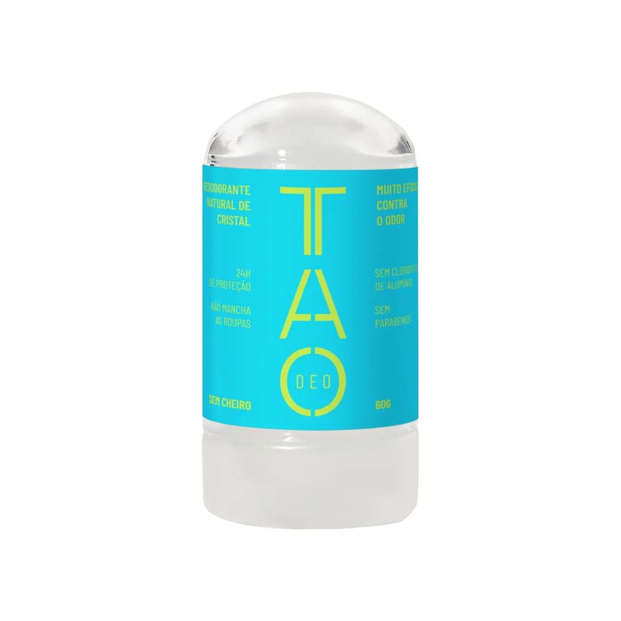 TAO Deo Desodorante Natural Stick Cristal Sem Perfume Azul 60g