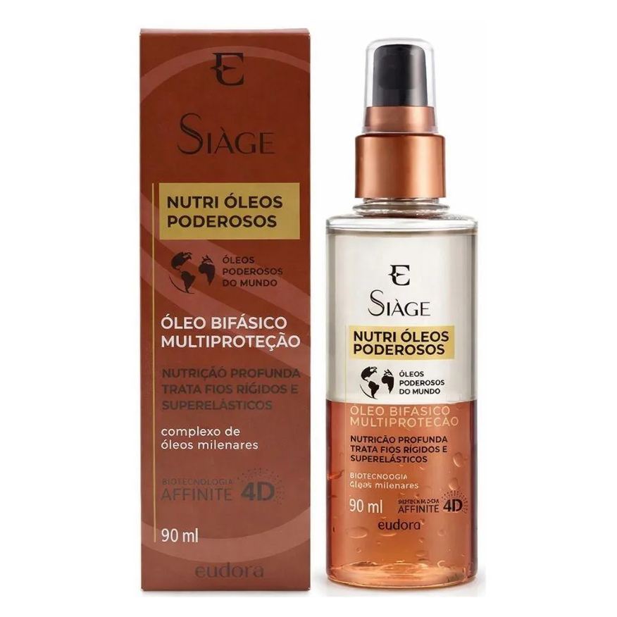 Eudora Óleo Bifásico Multiproteção Siàge Nutri Óleos Poderosos 90ml