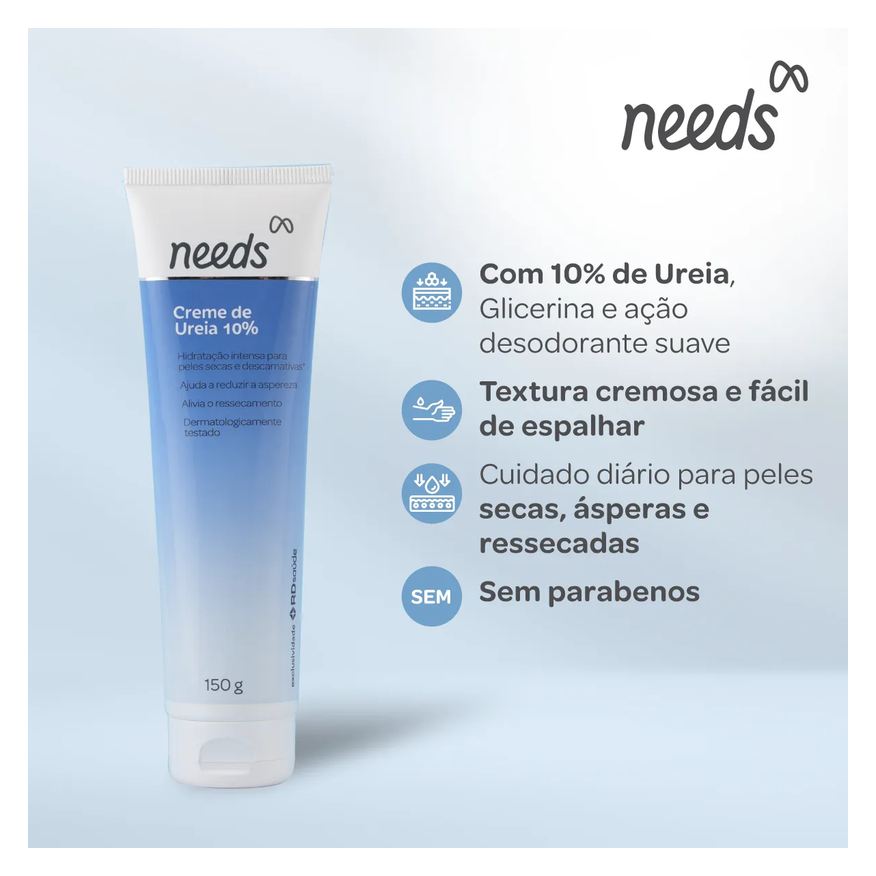 Needs Hidratante Corporal de Ureia 10% Beauty Pele Seca 150g