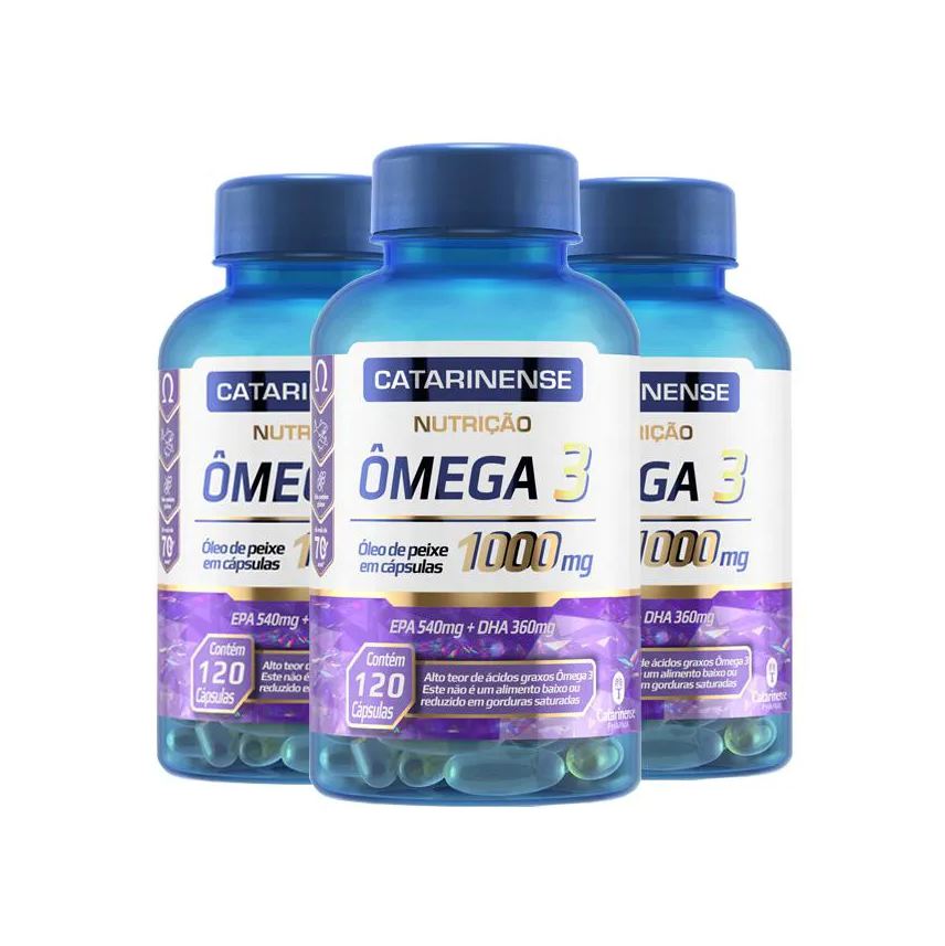 Catarinense Kit 3 Ômega 3 Epa 540mg Dha 360mg 120 Cápsulas