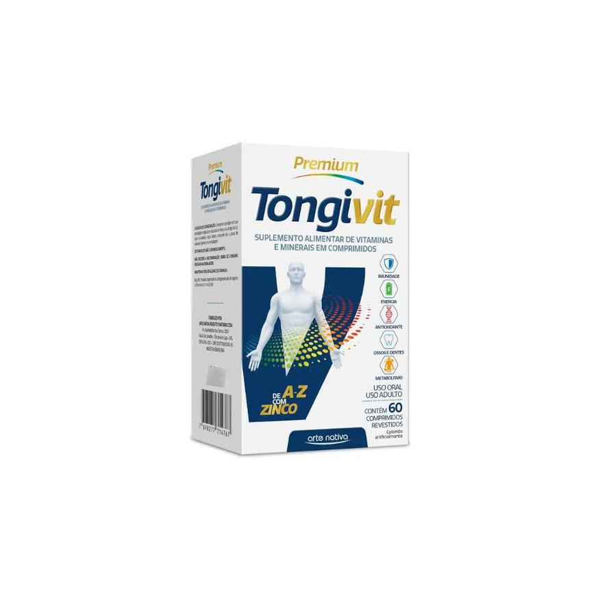 Arte Nativa Tongivit Premium Polivitamínicos Vitaminas e Minerais Essenciais para o Bem-Estar Diário