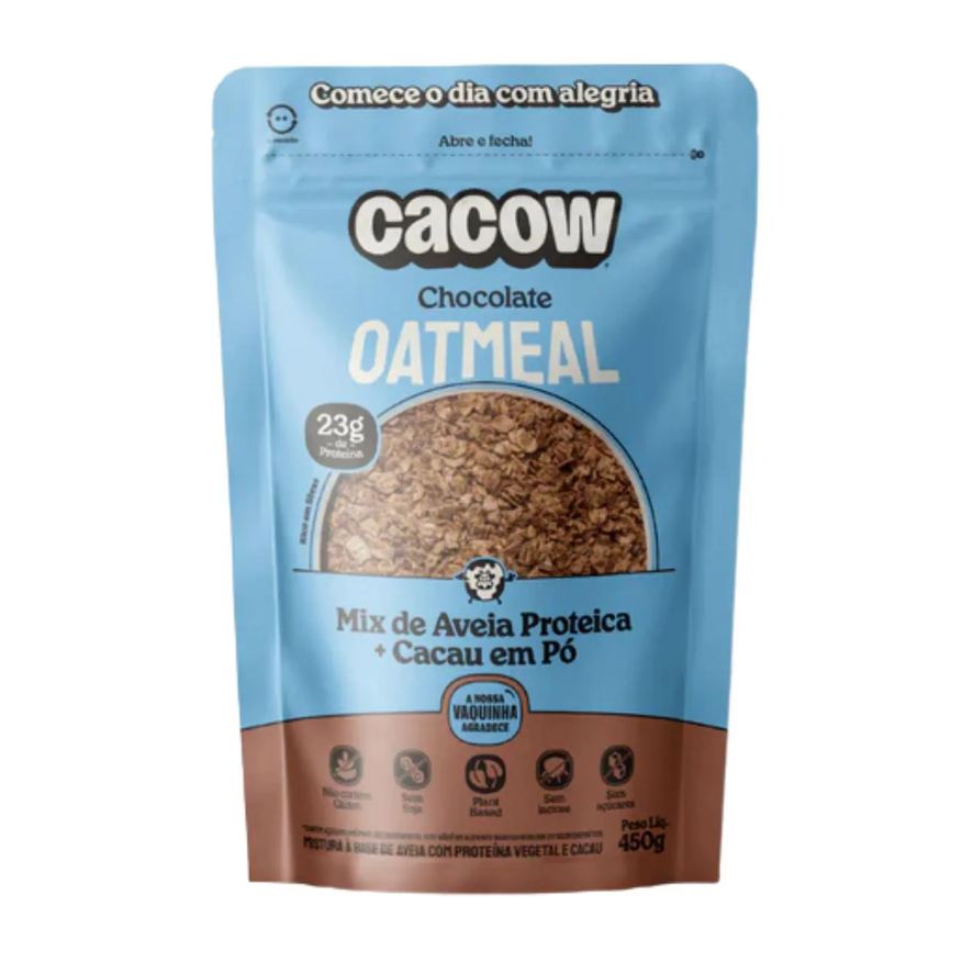 Cacow Mix de Aveia Proteica Oatmeal Chocolate 450g