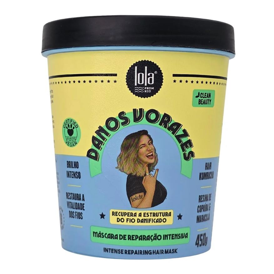 Lola Máscara de Reparação Intensiva Danos Vorazes Vegano 450g
