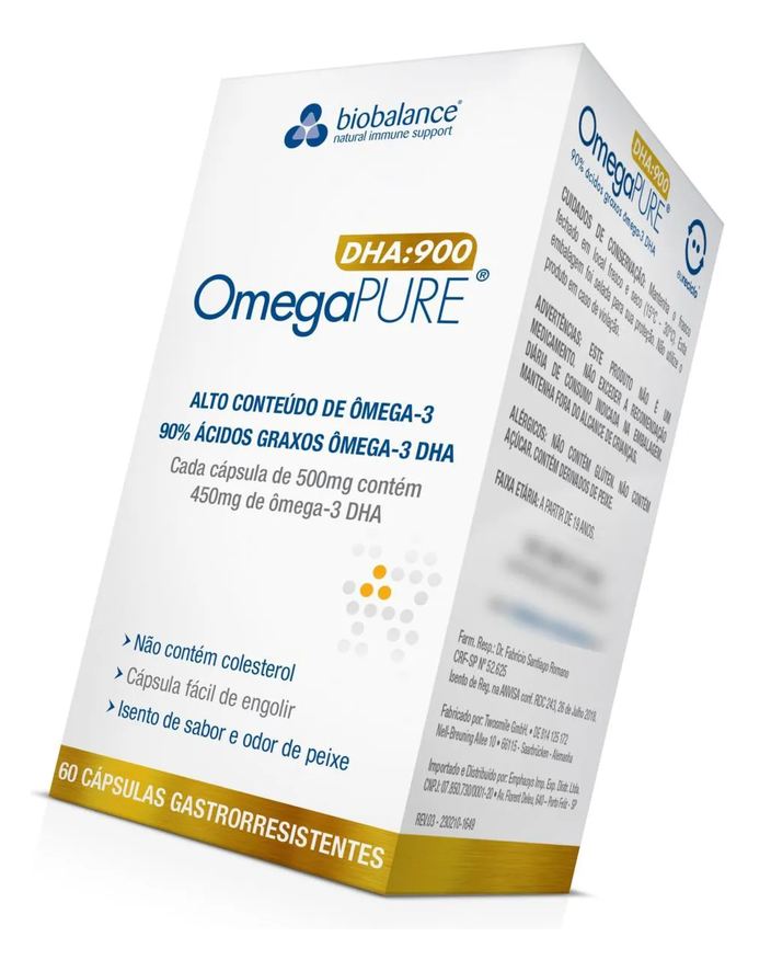 Biobalance Omegapure Dha 900 Nutrição Cerebral - Omega Pure
