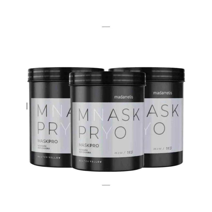 Madamelis Kit Máscara Pro Matizadora Neuter Yellow (3 X 1kg)