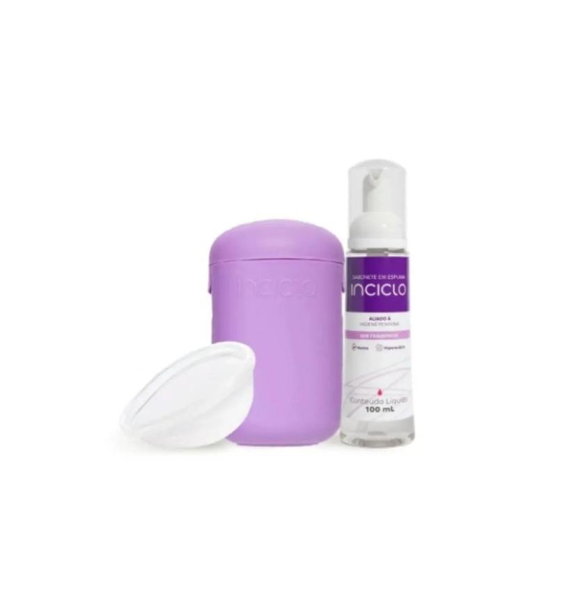 Inciclo Kit Disco Menstrual + Cápsula Esterilizadora + Espuma Íntima