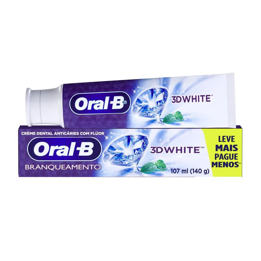 Oral-B Creme Dental 3D White Branqueamento 140g