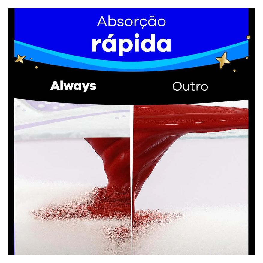 Always Absorvente Noite Ultra Suave com Abas 42 Unidades