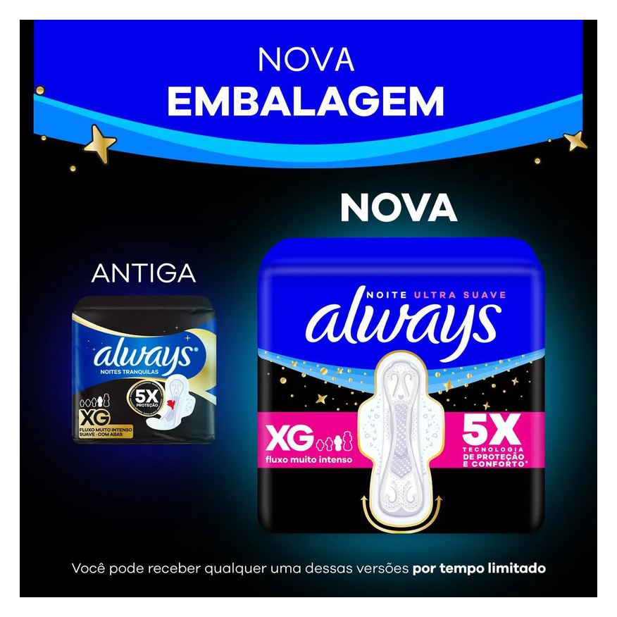 Always Absorvente Noite Ultra Suave com Abas 42 Unidades
