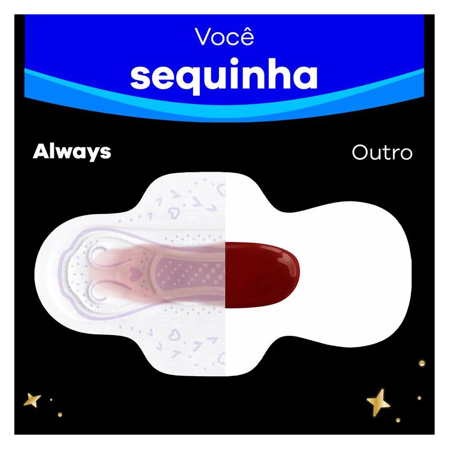 Always Absorvente Noites Tranquilas Seca XXG Com Abas 10 unidades