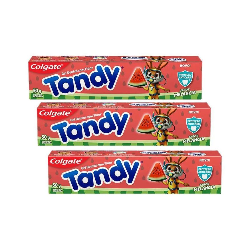 Colgate Kit 3 Cremes Dentais Infantil Tandy Melancia 50g