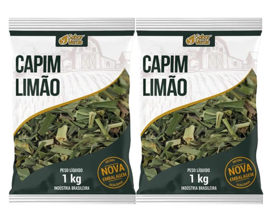 Sabor Verde Cha de Capim Limão Cidreira Premium 2 X 1kg