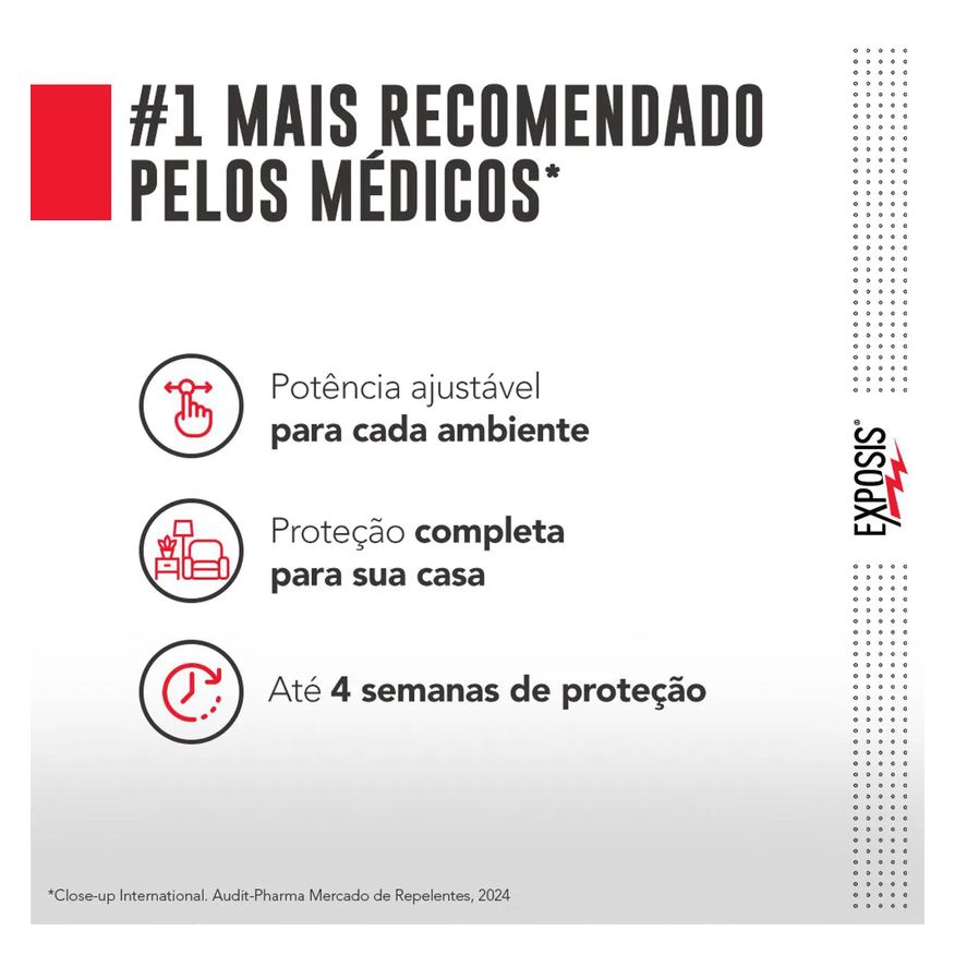 Elétrico Repelente Líquido Exposis Casa Aparelho + Refil 32,9ml