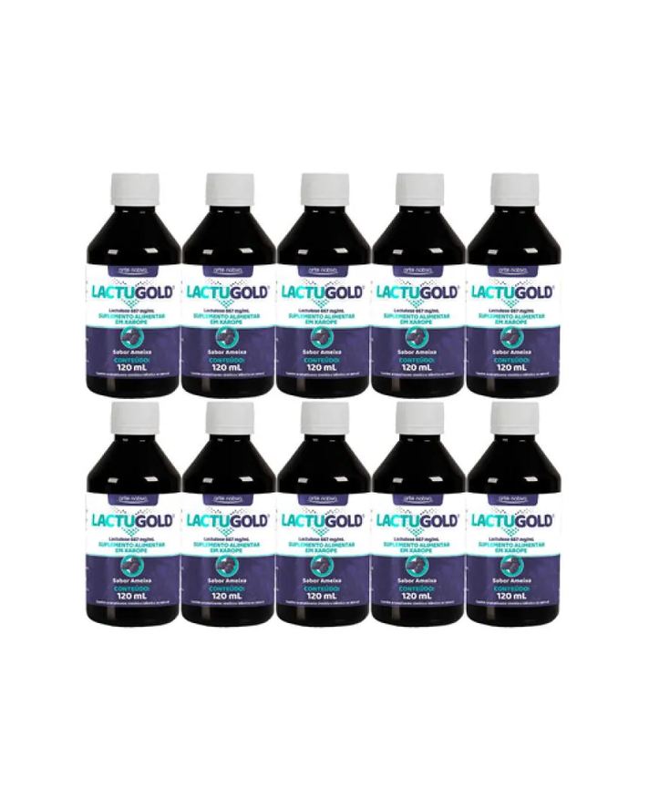 Arte Nativa Kit 10 Unidades Lactugold Lactulose Sabor Ameixa 120ml