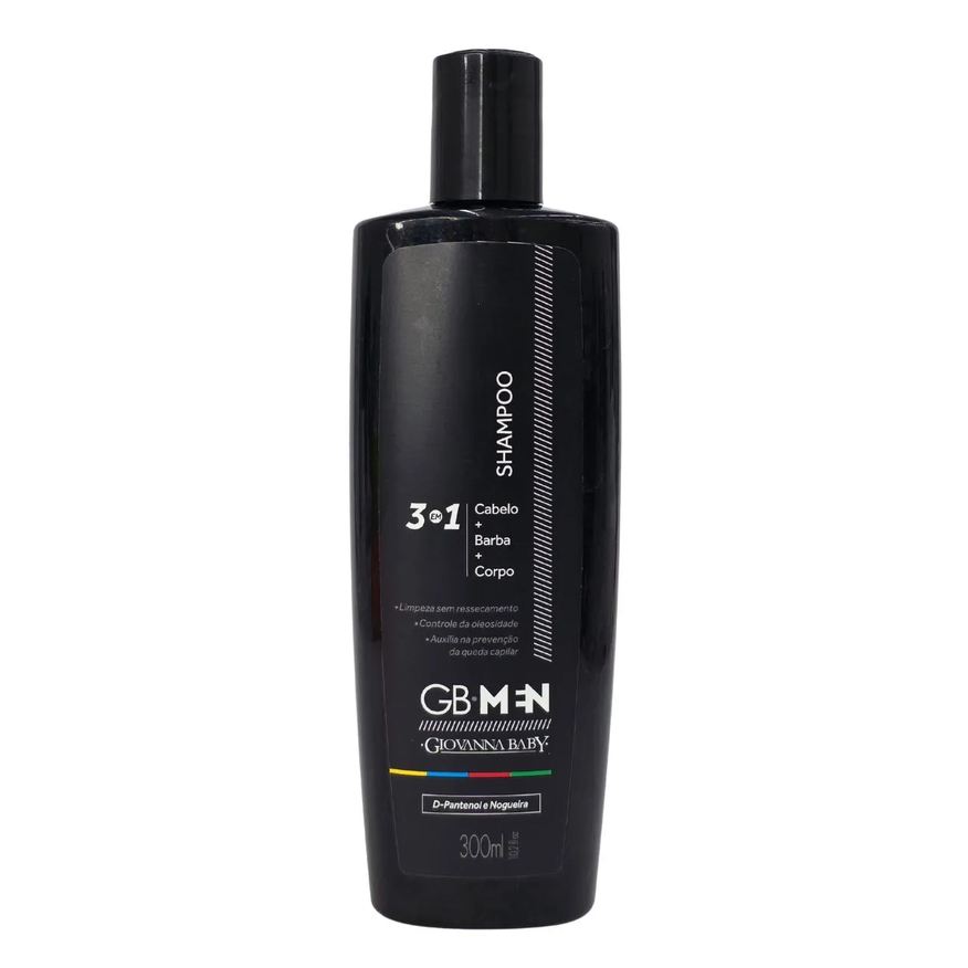 Giovanna Baby Shampoo 3 em 1 Cabelo, Barba e Corpo Gb Men 300ml