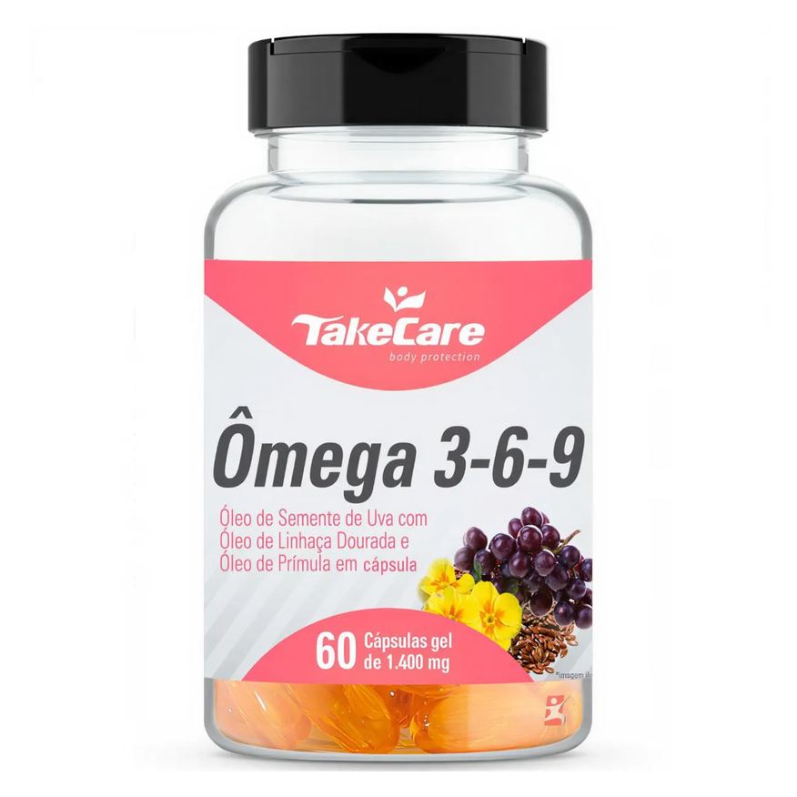 Take Care Ômega 3-6-9 Óleo de Semente de Uva + Linhaça + Prímula 60 Cápsulas