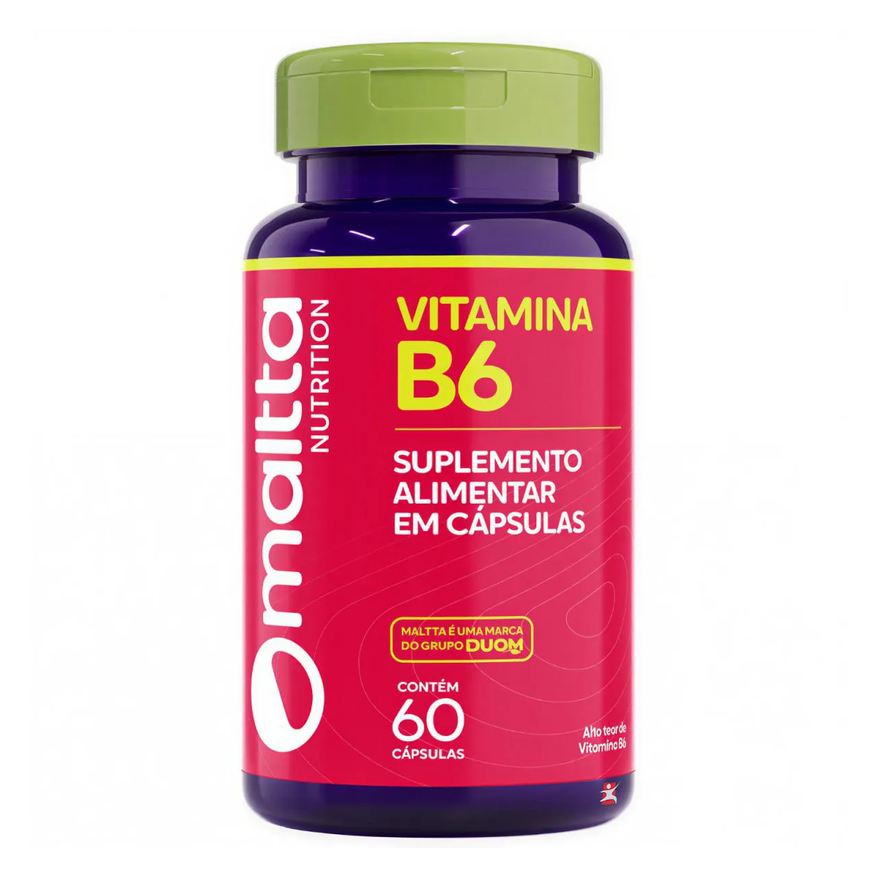 Maltta Nutrition Vitamina B6 em Alta Concentração Piridoxina 60 Cápsulas - Mallta Nutrition